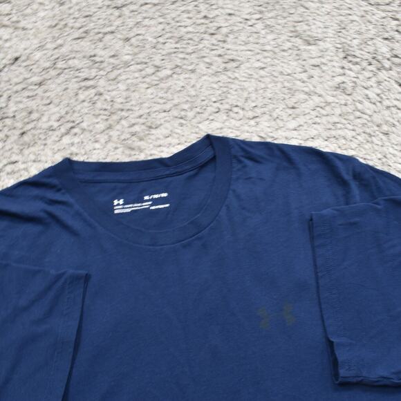 Under Armour Men's Adult Sz XL Tee Shirt T Blue Loose Heatgear Gym Run Athletic - Picture 7 of 8